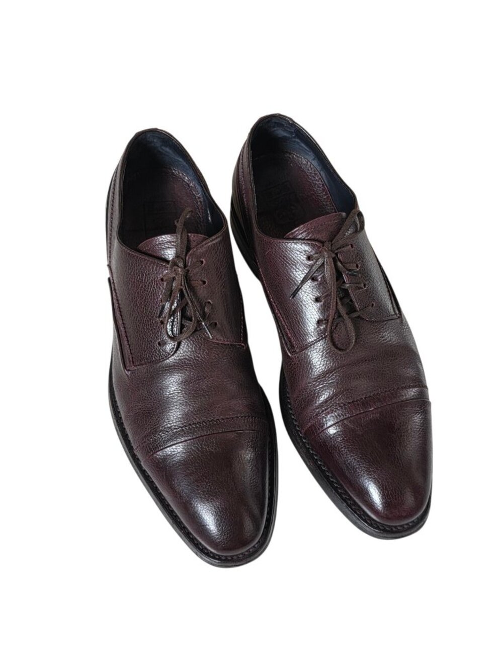 Vtg Ermenegildo Zegna Mens Dress Shoes Leather Oxford Cap Toe Made In Italy S 8